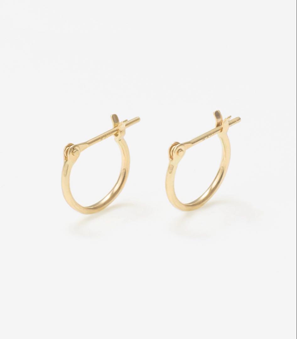 エステール　K10フープピアス　 イエローゴールド　刻印あり