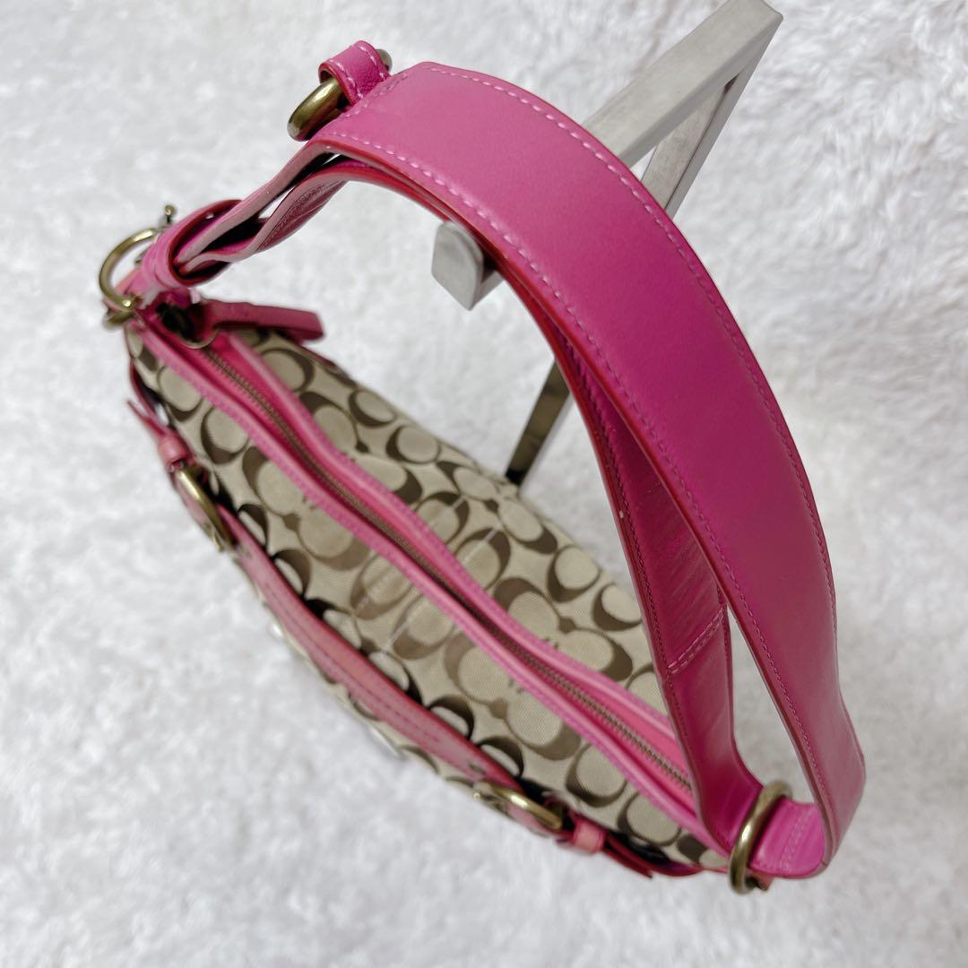 バッグ COACH Shoulder Bag Signature pink F07077