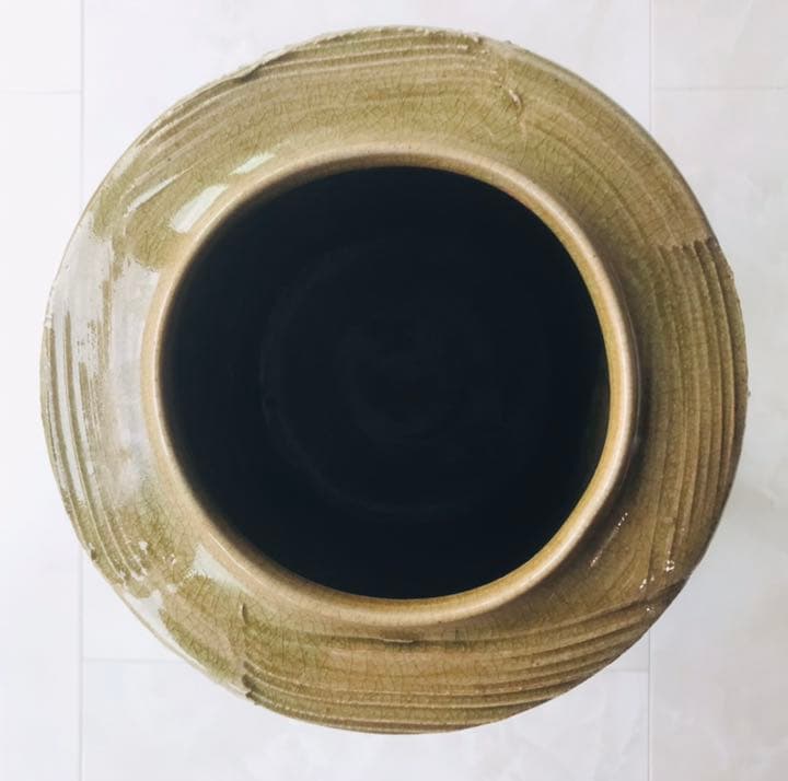 加藤敬也　灰釉麦　花瓶