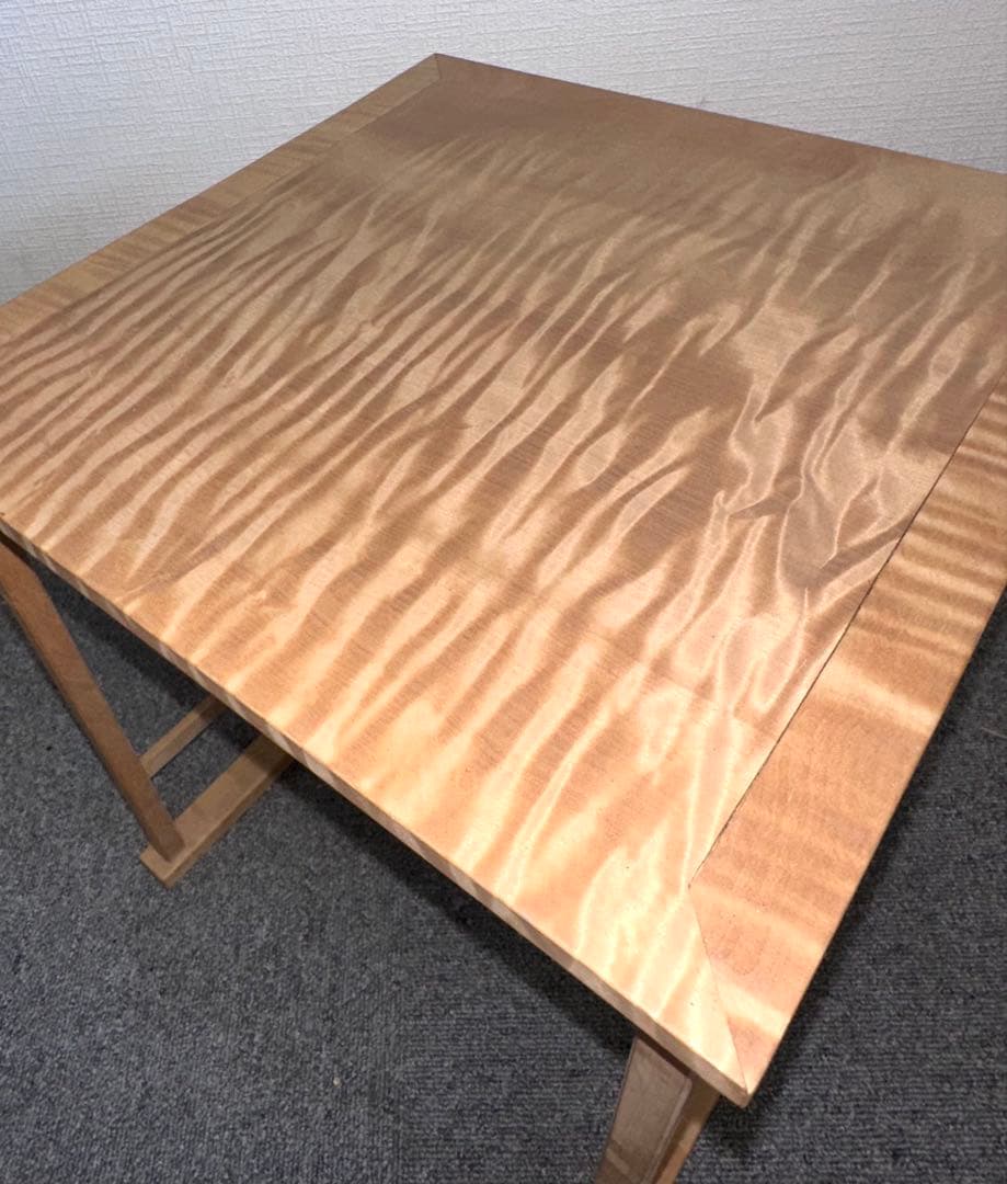 指物師　平安栄斎作　旭棚　茶道具　茶棚　四方棚　玉杢材