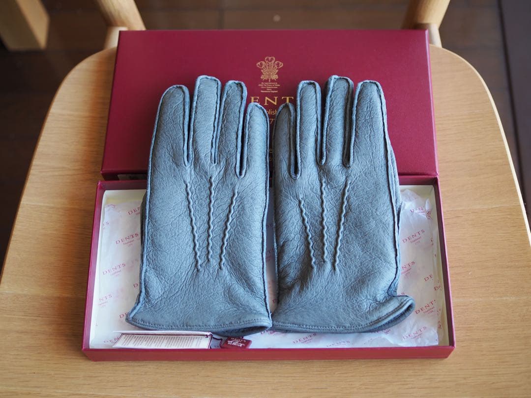 新品未使用 Dents ペッカリー グレー サイズ8