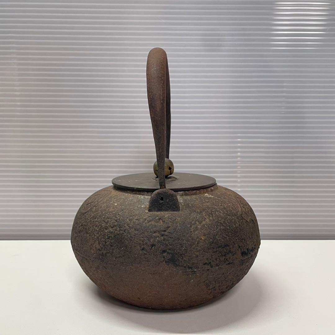 鉄瓶 龍文堂造 古銭模様 錆あり 現状品 ジャンク扱い