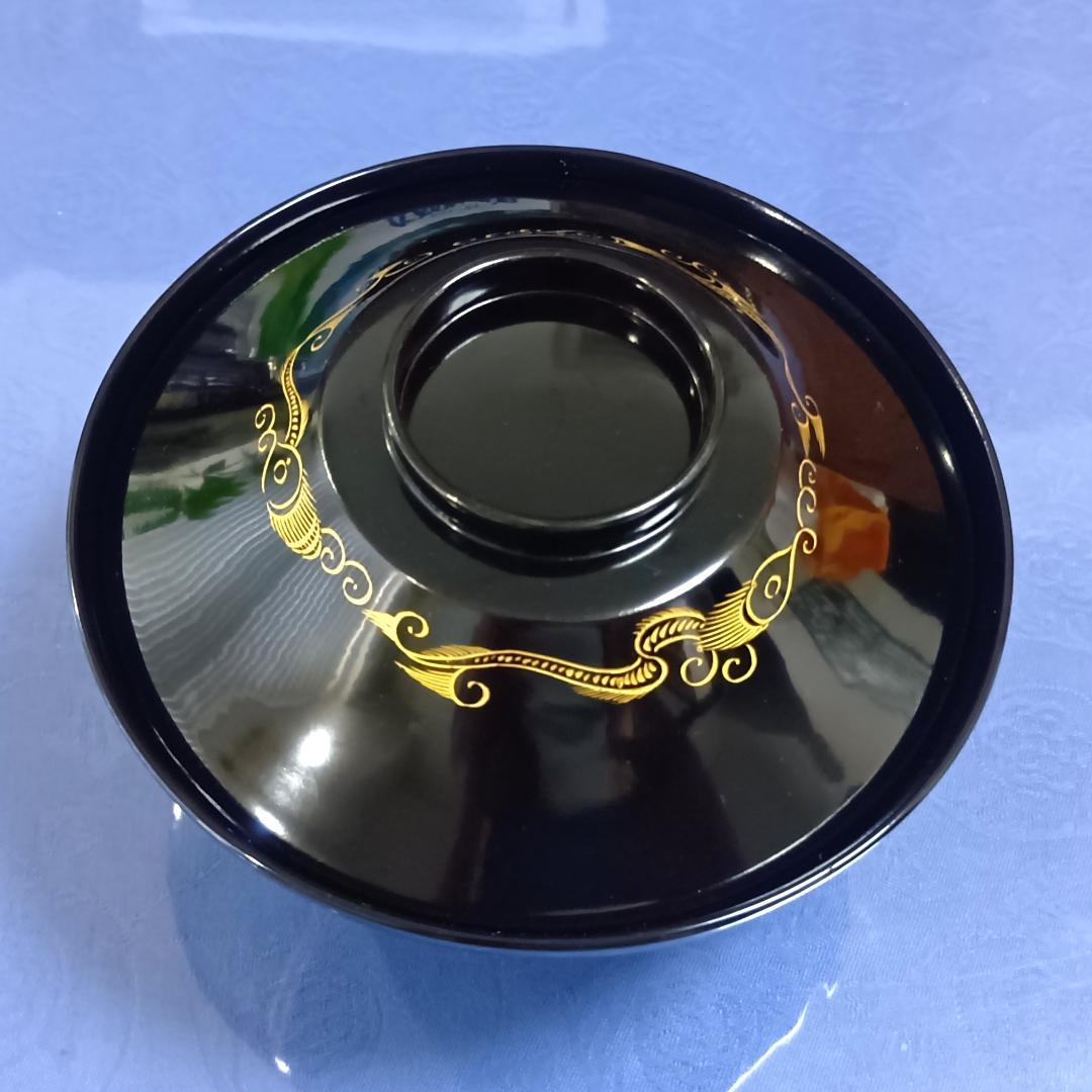 minehikaru 【沈金輪島塗】逸品［正月用品］　蓋付吸物椀10客