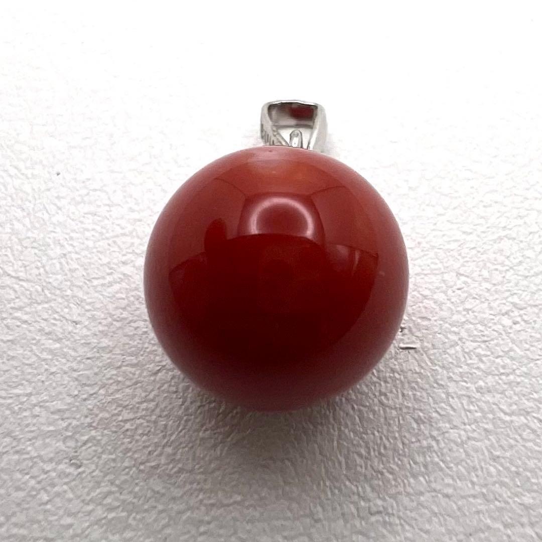 プラチナpt900 ペンダント　トップ　珊瑚　直径10.5㎜　1.86 g