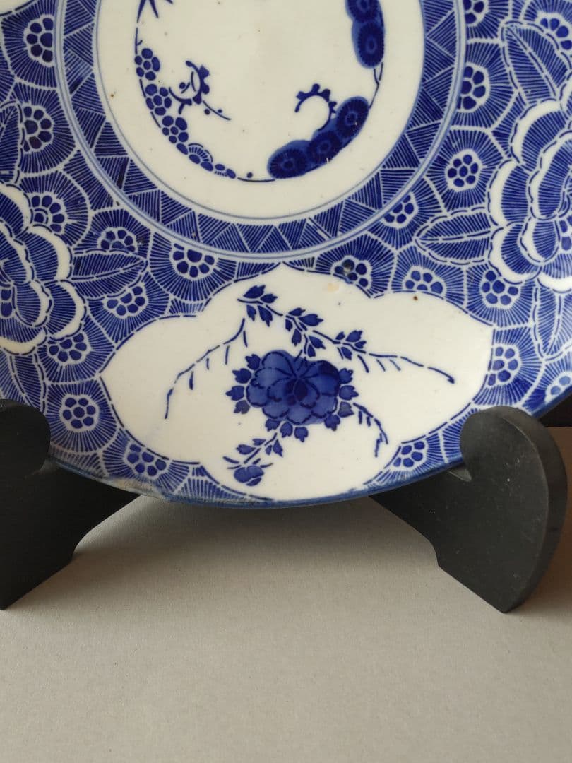 窓絵大皿　印判手　有田焼　佐賀県