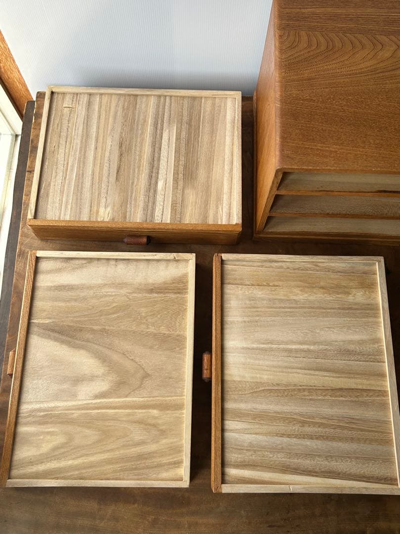 ヴィンテージ　3杯小引き出し　レターケース　古道具　ドロワー　抽斗 収納