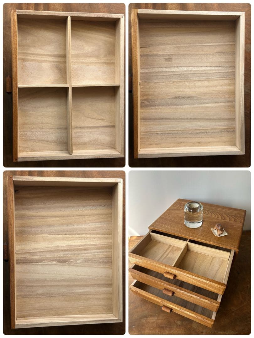 ヴィンテージ　3杯小引き出し　レターケース　古道具　ドロワー　抽斗 収納