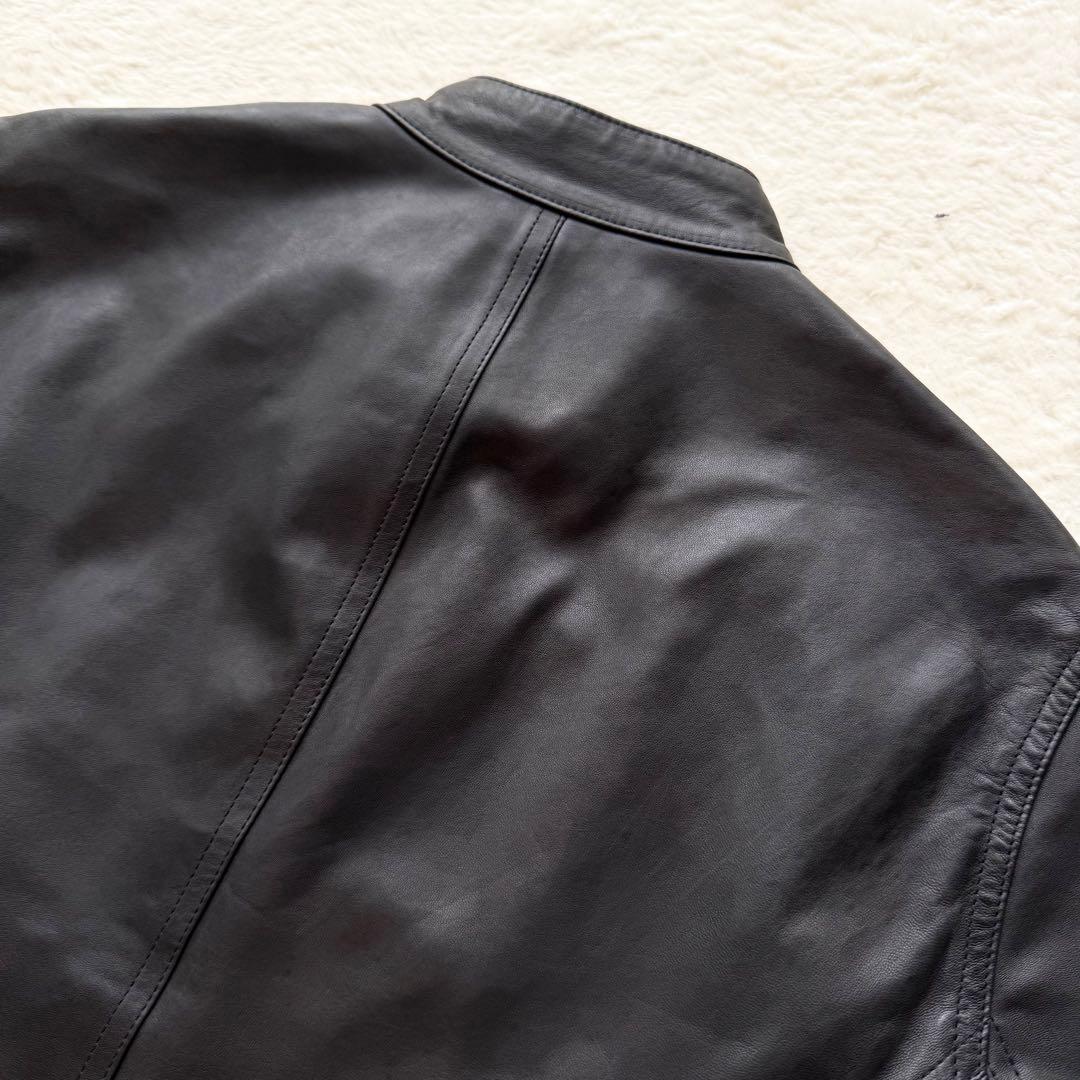 EMMETI JURI シングル ライダース ジャケット ラムレザー とろみ M