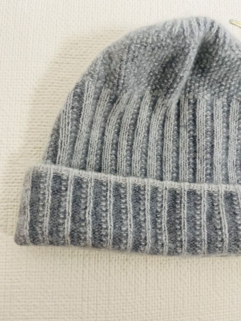 CHISAKI ◆チサキ　グレー リブ編み ニット帽