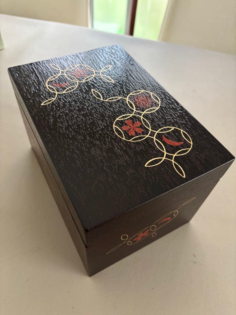 茶道具 搔き合わせ 溜め色 塗り 四季七宝蒔絵 未使用茶箱 おまけセット付き