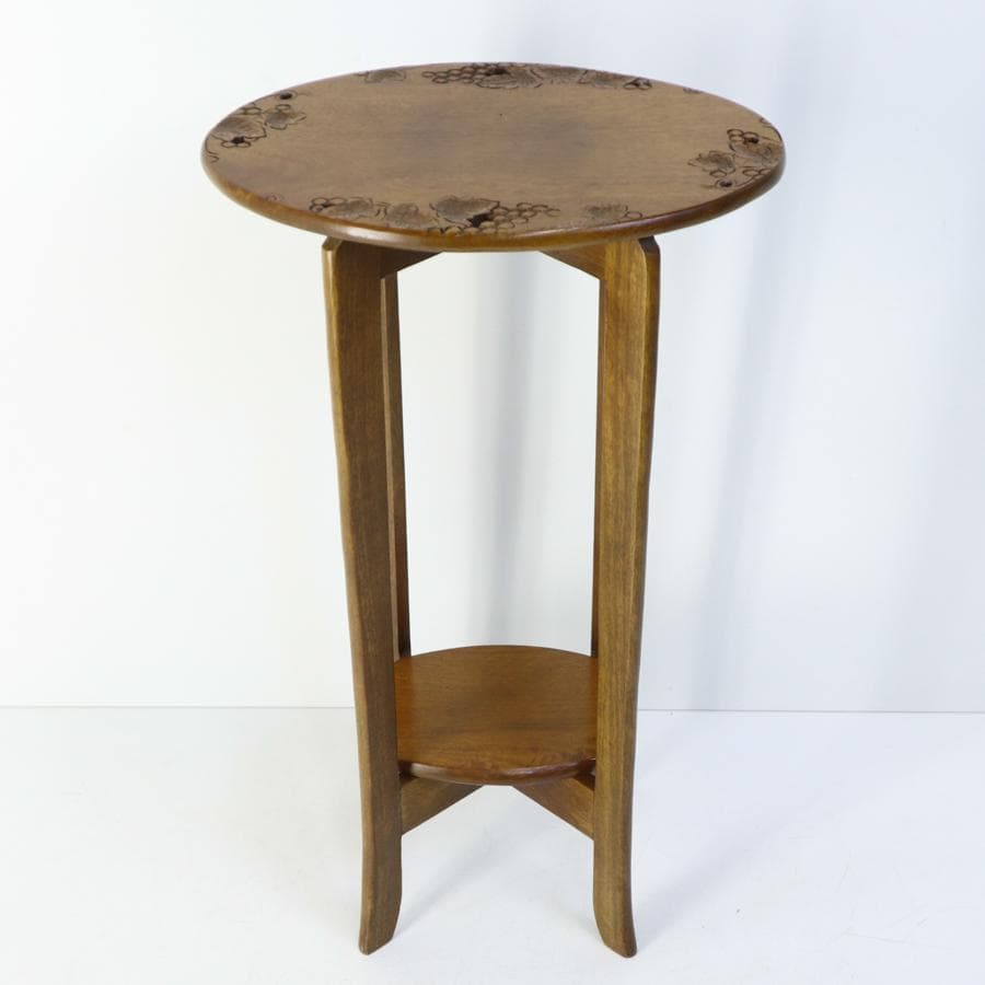 オールドメゾン 葡萄園 小卓 古装艶消し サイドテーブル マホガニー無垢材