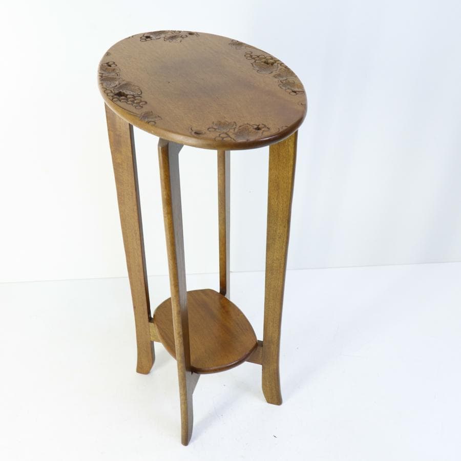 オールドメゾン 葡萄園 小卓 古装艶消し サイドテーブル マホガニー無垢材