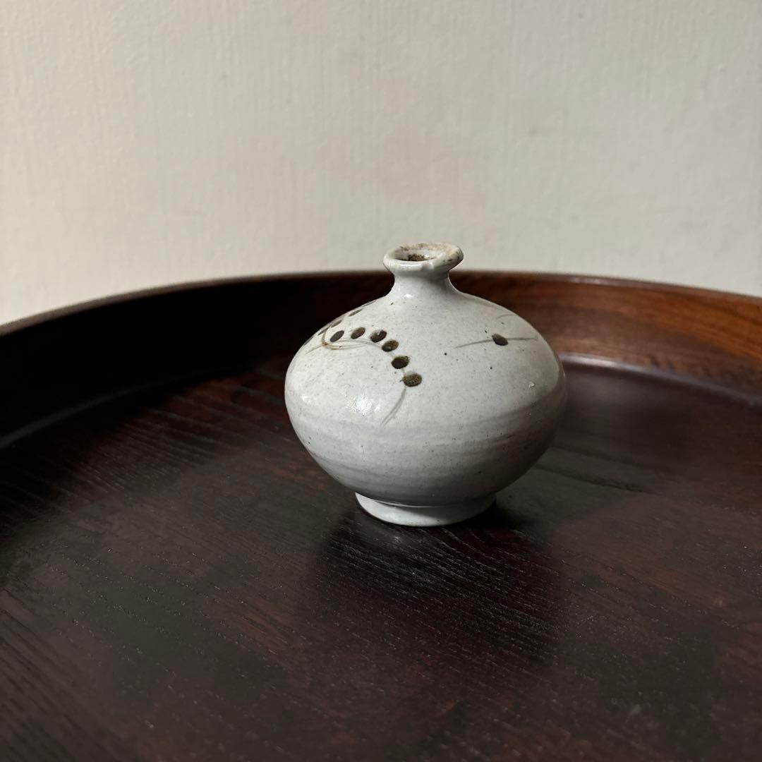 古伊万里染付油壷　⑤江戸時代　骨董　民芸　古道具　アンティーク　検:白洲正子李朝