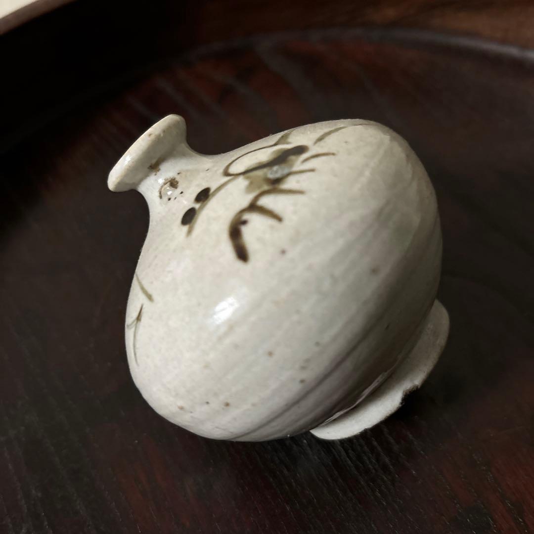 古伊万里染付油壷　⑤江戸時代　骨董　民芸　古道具　アンティーク　検:白洲正子李朝