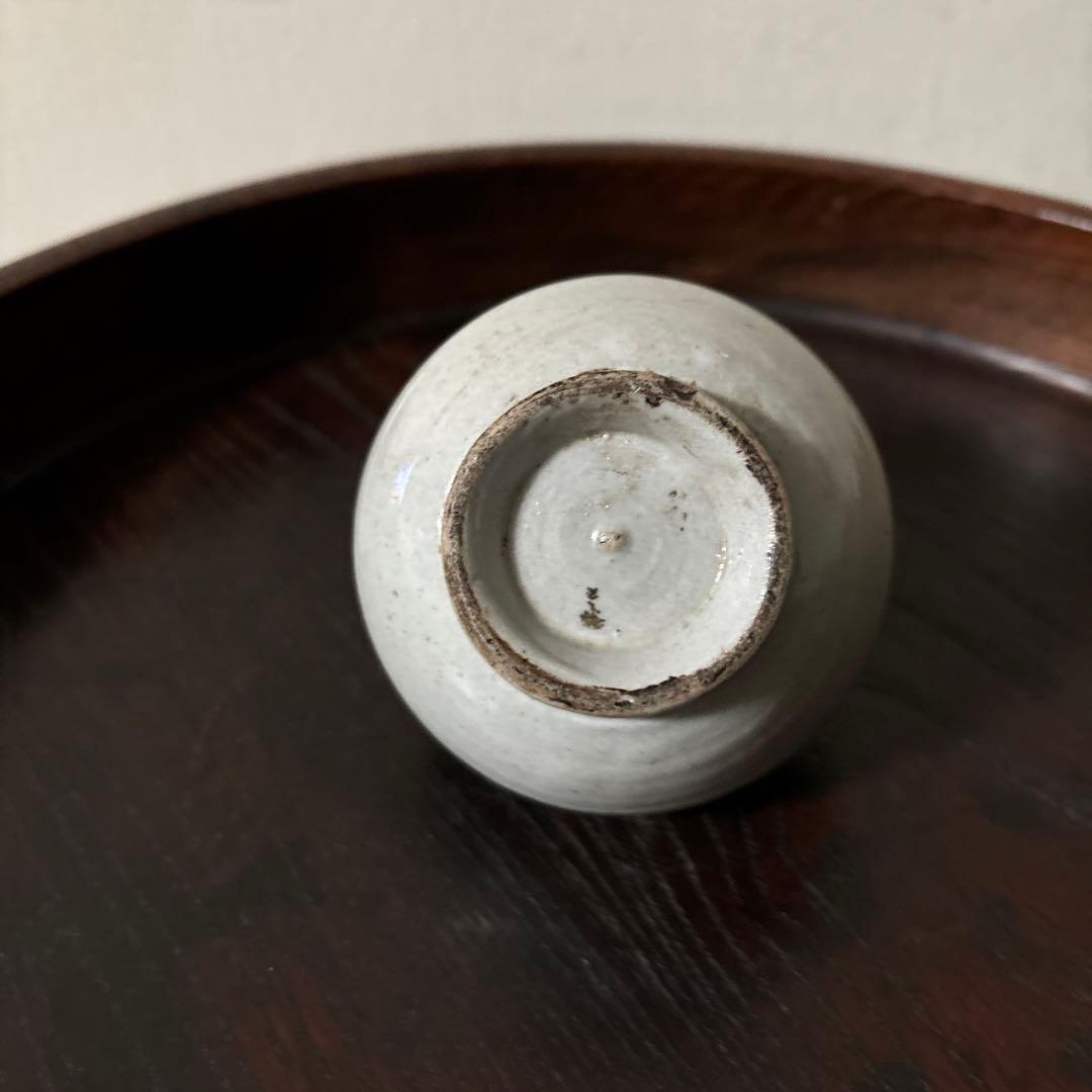 古伊万里染付油壷　⑤江戸時代　骨董　民芸　古道具　アンティーク　検:白洲正子李朝