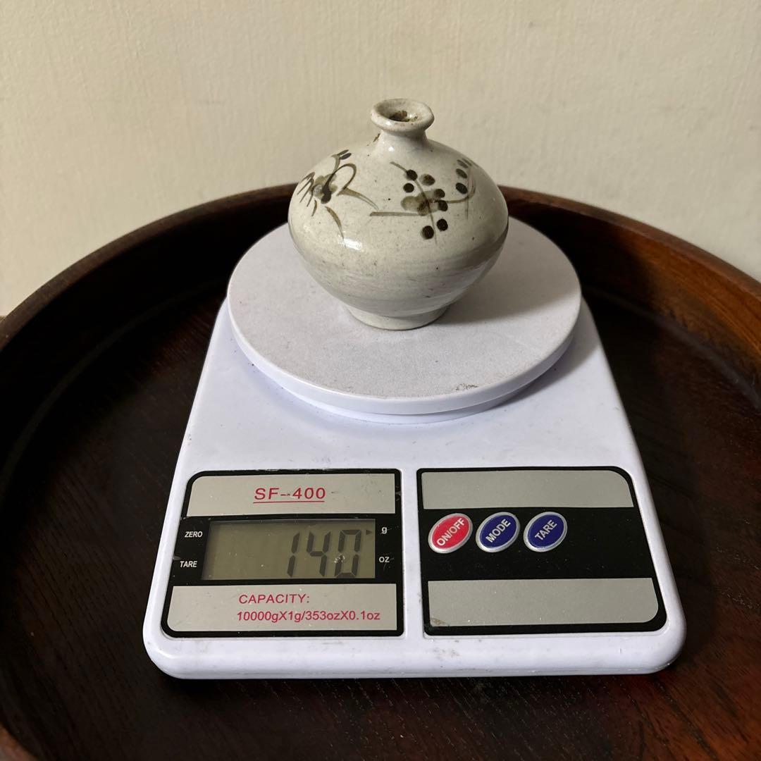 古伊万里染付油壷　⑤江戸時代　骨董　民芸　古道具　アンティーク　検:白洲正子李朝