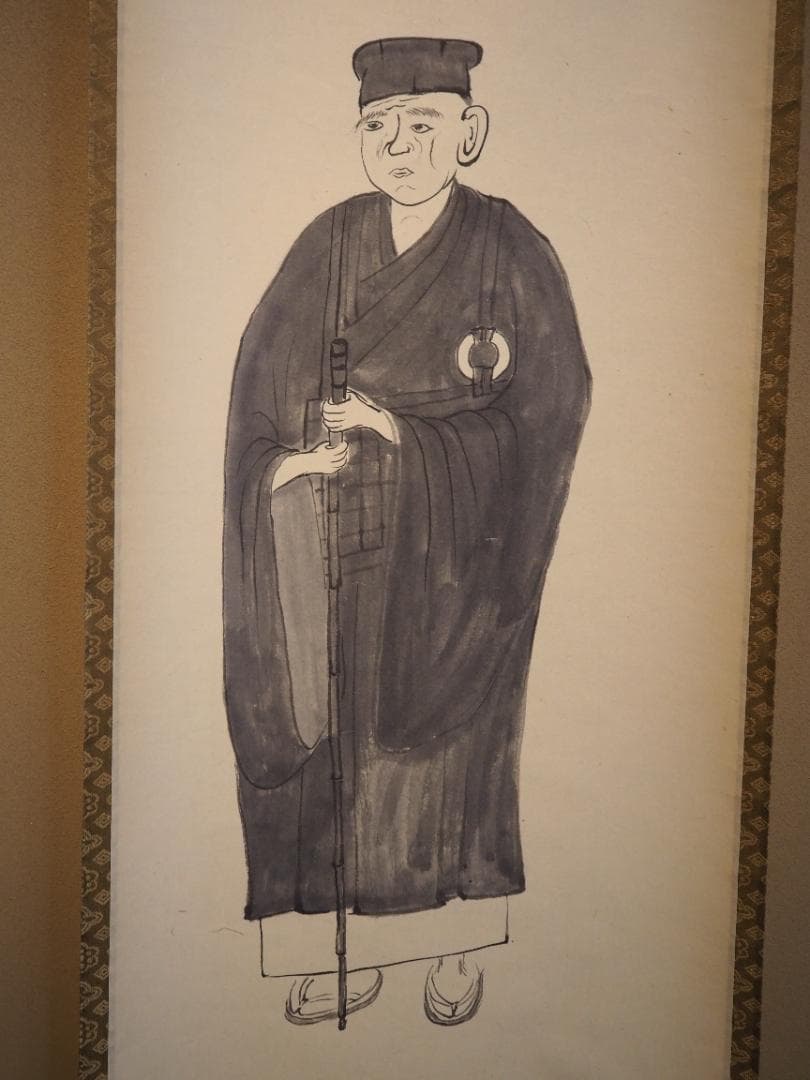 臨済宗大徳寺派興臨院大橋香林自筆画賛『利休居士像』（共箱）