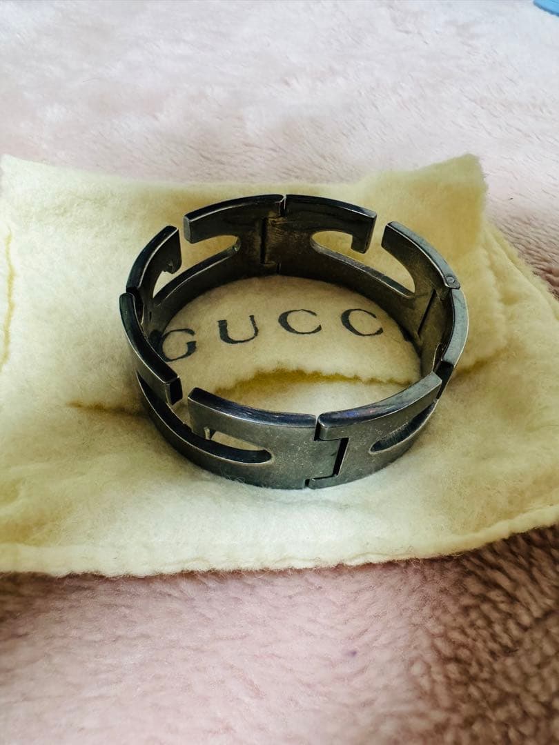SV925 イタリア製 重量85.4g メンズ GUCCI シルバーブレスレット