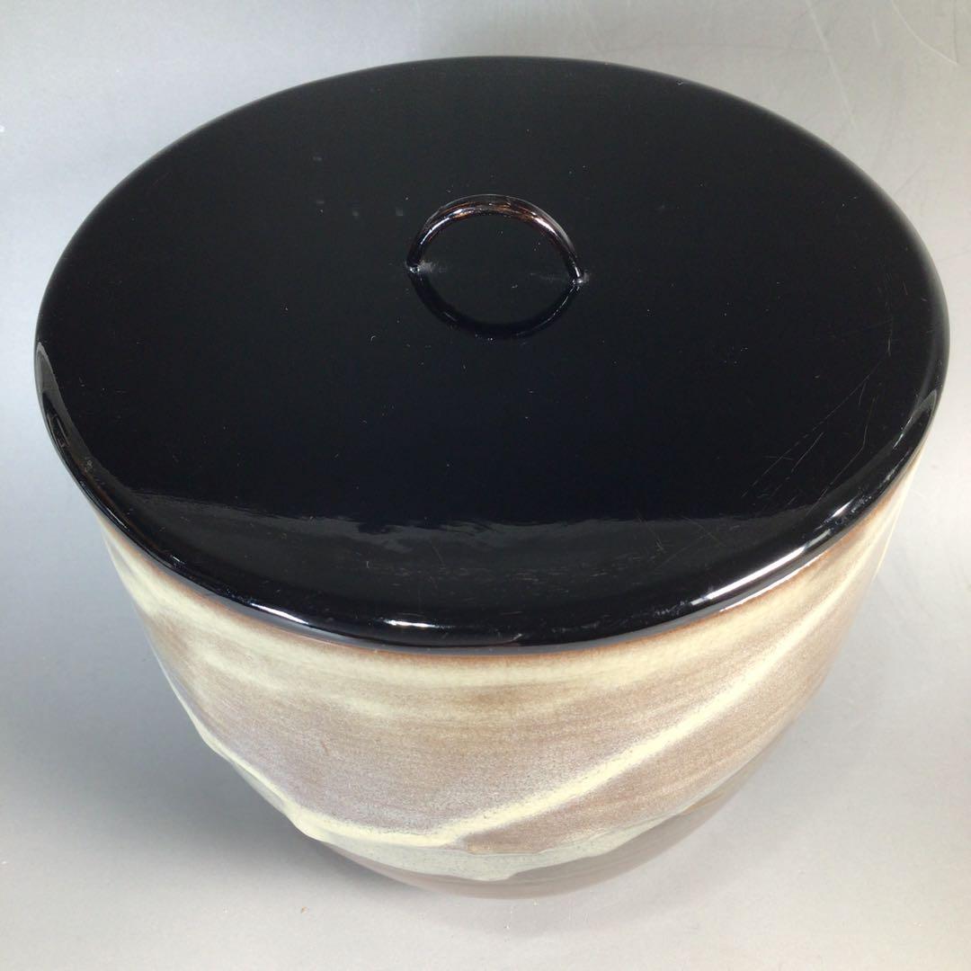 Ｎ７５３　水指　『高取焼』『十一代静山造』『表千家　堀内宗完箱書』　共箱　茶道具