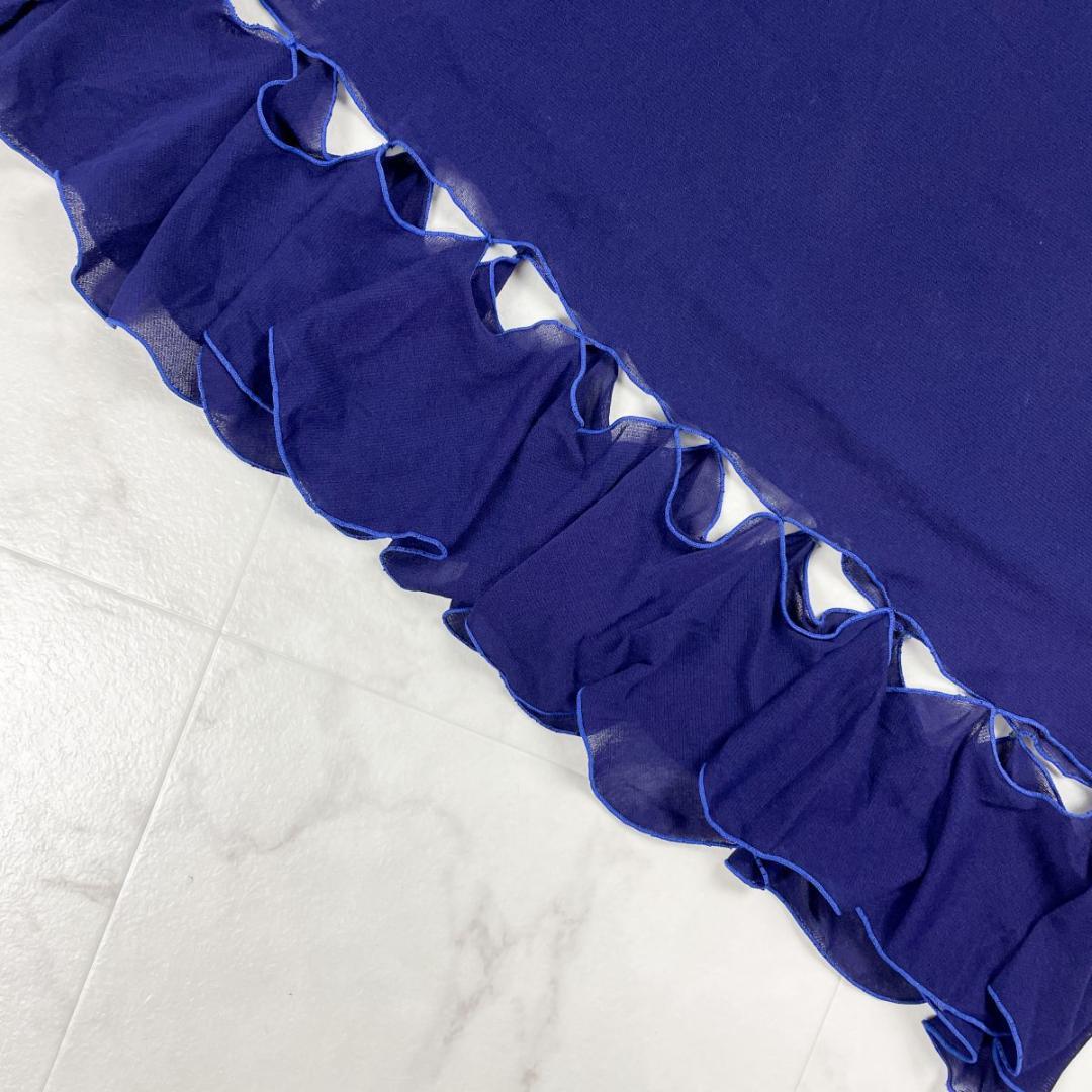 VIVIENNE TAM 裾シアーデザインスカート 紫 サイズXS*FD866