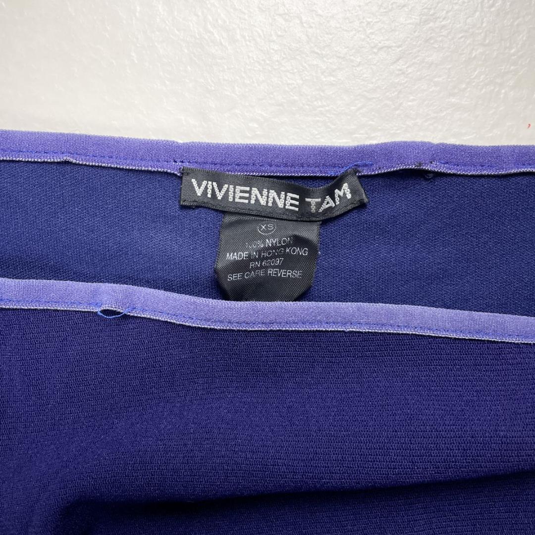 VIVIENNE TAM 裾シアーデザインスカート 紫 サイズXS*FD866