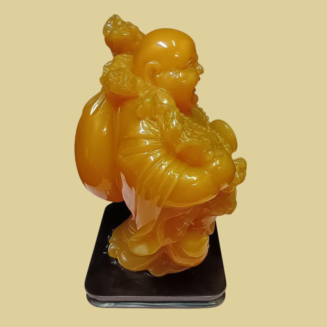 オニックス 布袋尊 置物 台座付き　高さ約30cm