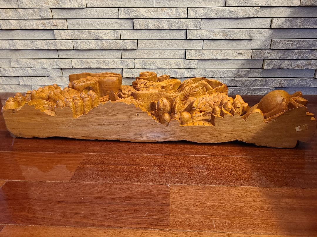 木彫り　龍　置物　アンティーク