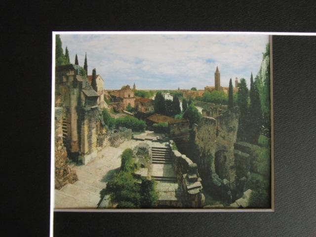 長尾浩一、テアトロ　ロマーノ、希少な画集より、新品高級額・額装付