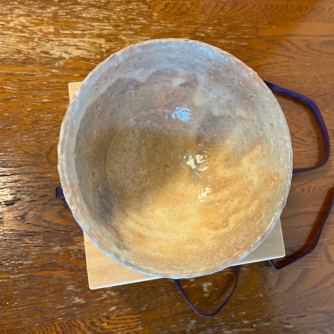 陶器製茶碗 木箱付き　岡田裕作　萩焼　井戸茶碗