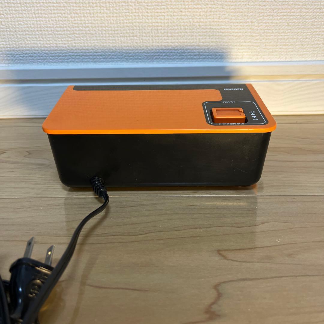 National【TG02 オレンジ パタパタ 目覚まし時計】置時計