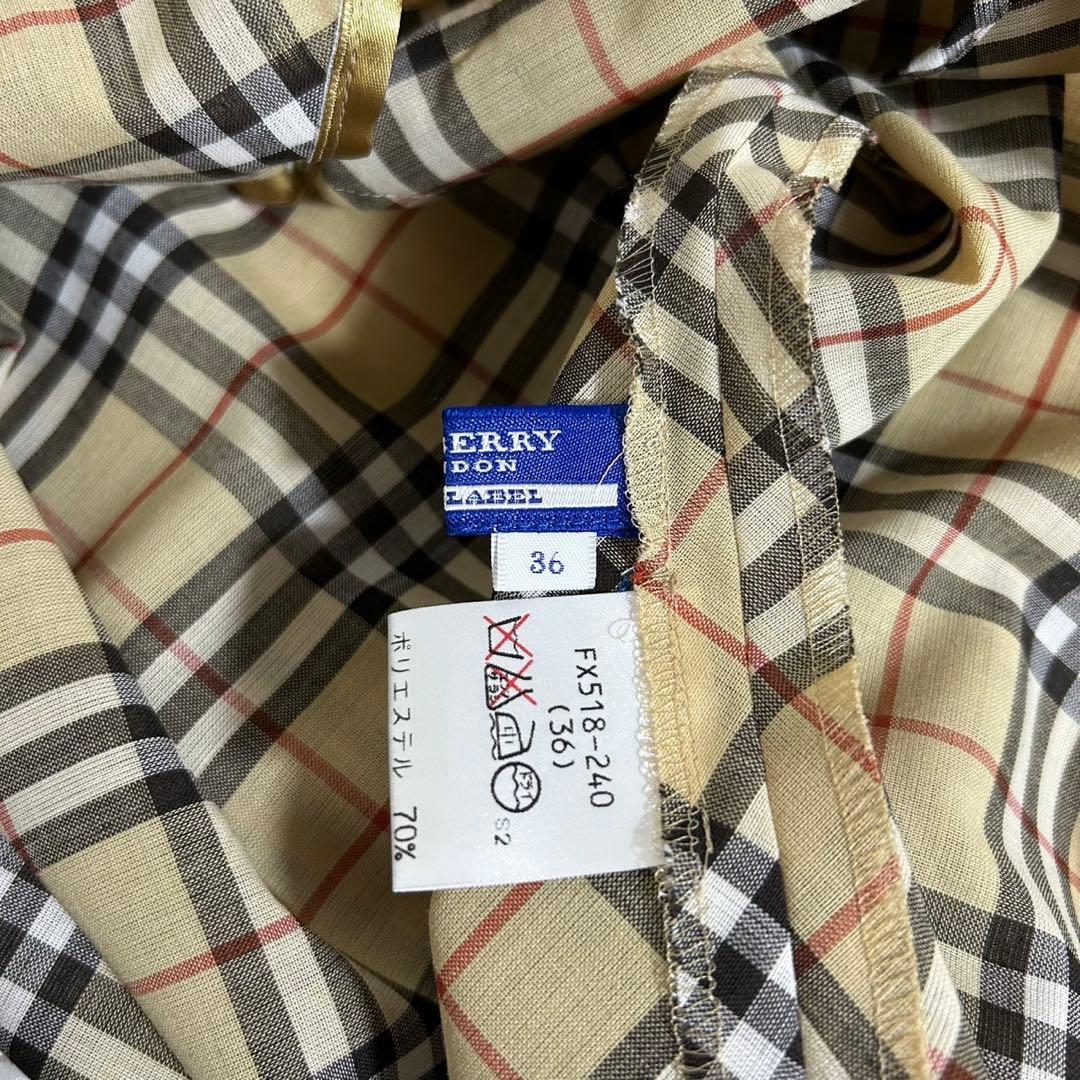 美品✨《バーバリーブルーレーベル》 ノバチェック巻きスカート 36 ペチコート