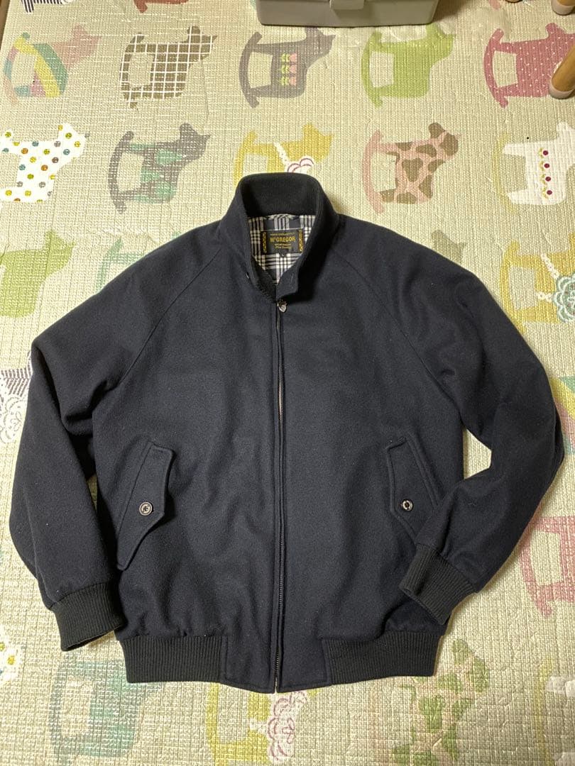 M'GREGOR マクレガー　ダークネイビー ウールハリントンジャケット