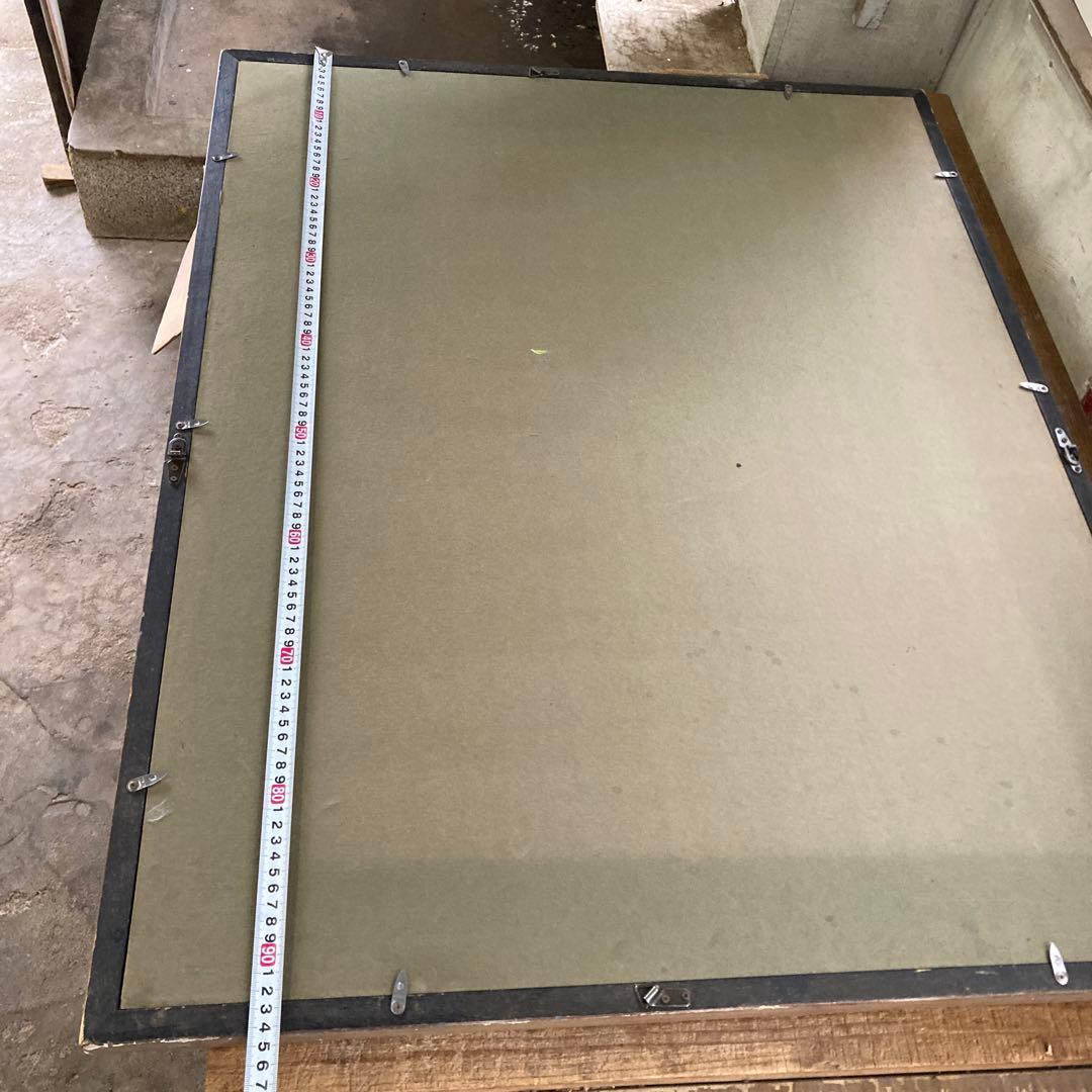 引き取り歓迎 大きい額縁 P20号 シルバーフレーム 銀色 油彩額縁 ガラス