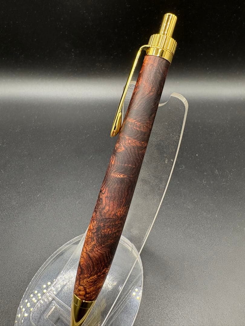 ア*ロ様 531超極上　ホンジュラスローズウッド　瘤杢　木軸シャーペン　ボールペ