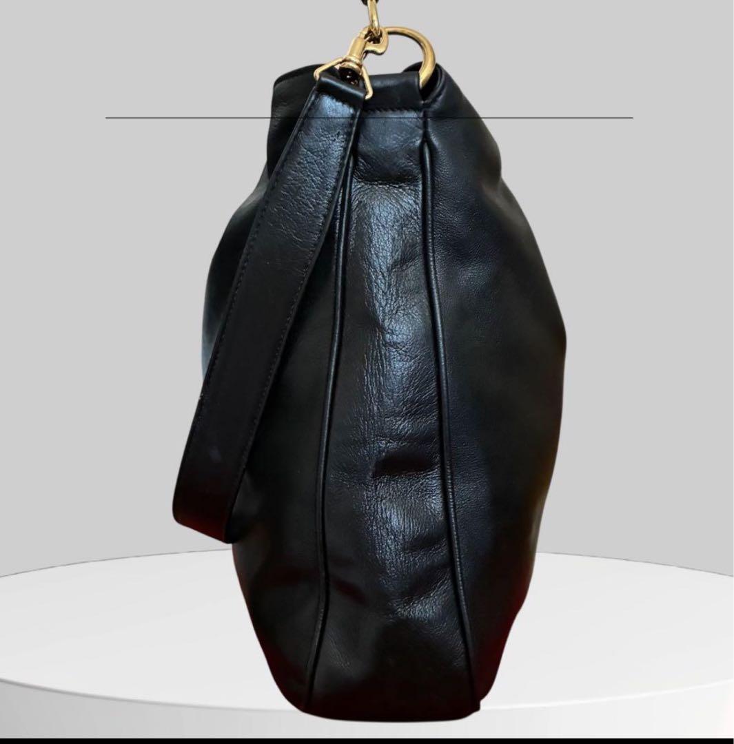 GUCCI 2way バンブー ショルダーバッグ ブラック