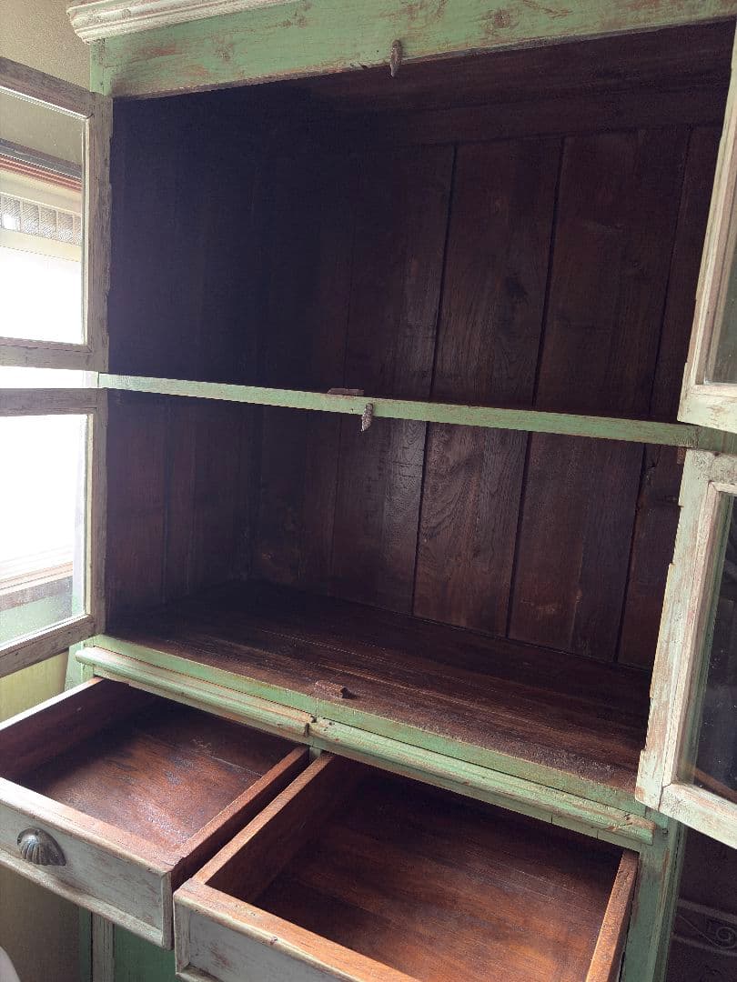 アンティーク キャビネット 民芸 家具 ビンテージ インド/フランス 食器棚