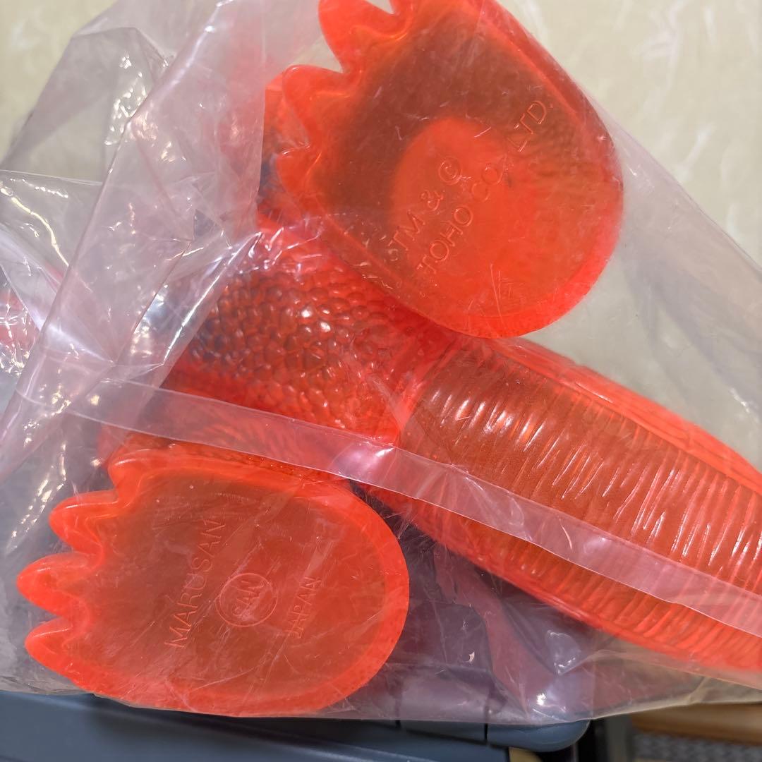 マルサン　ゴジラ450 ビオゴジ　クリアオレンジ×ブルー　ソフビ