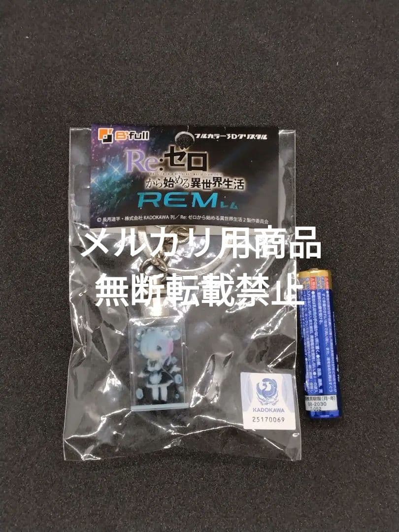 Re:ゼロから始める異世界生活 レム フルカラー３Dクリスタルキーホルダー