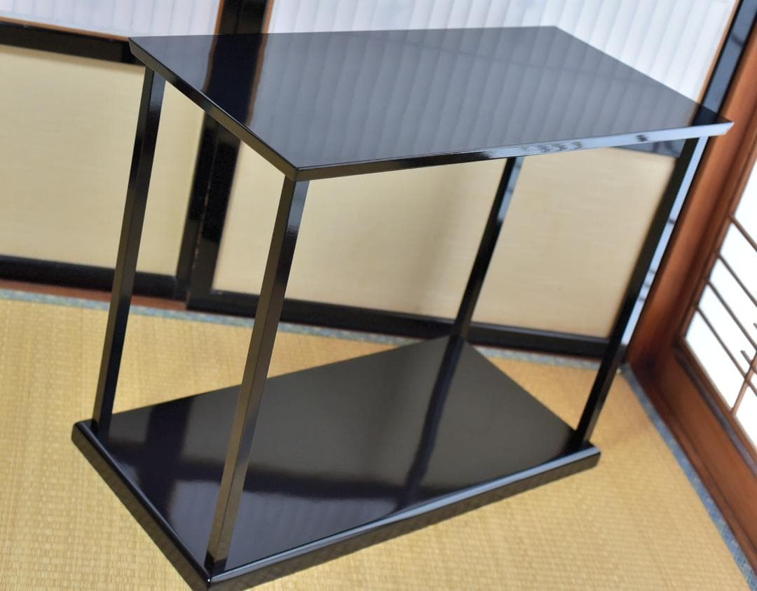 弘徳造　真塗台子組立式【極上品】飾り棚　お茶道具／共箱