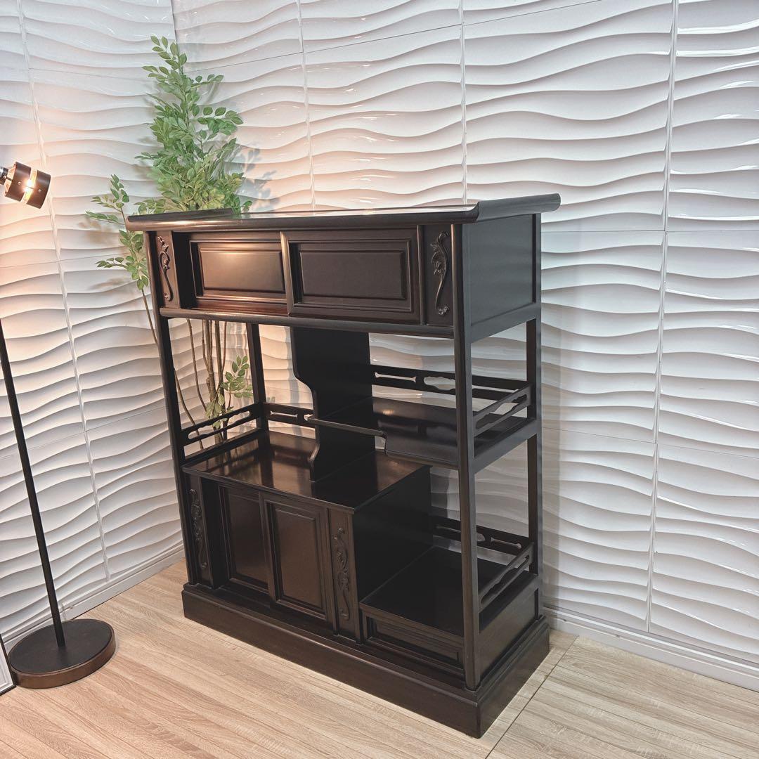 ◇大阪府全域 神戸市 配達料無料！◇唐木家具◇飾り棚◇茶棚◇アンティーク家具◇