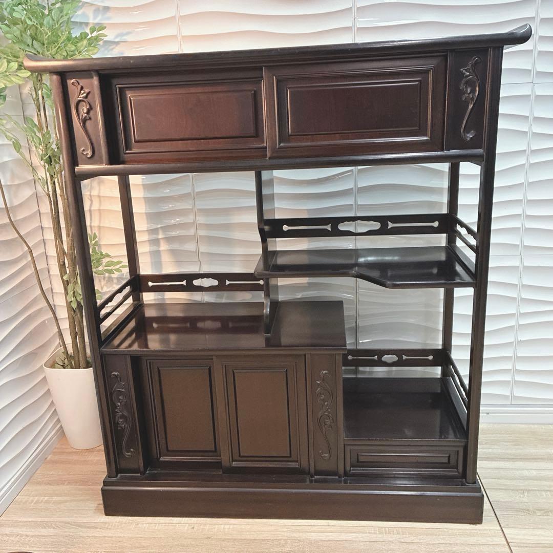 ◇大阪府全域 神戸市 配達料無料！◇唐木家具◇飾り棚◇茶棚◇アンティーク家具◇