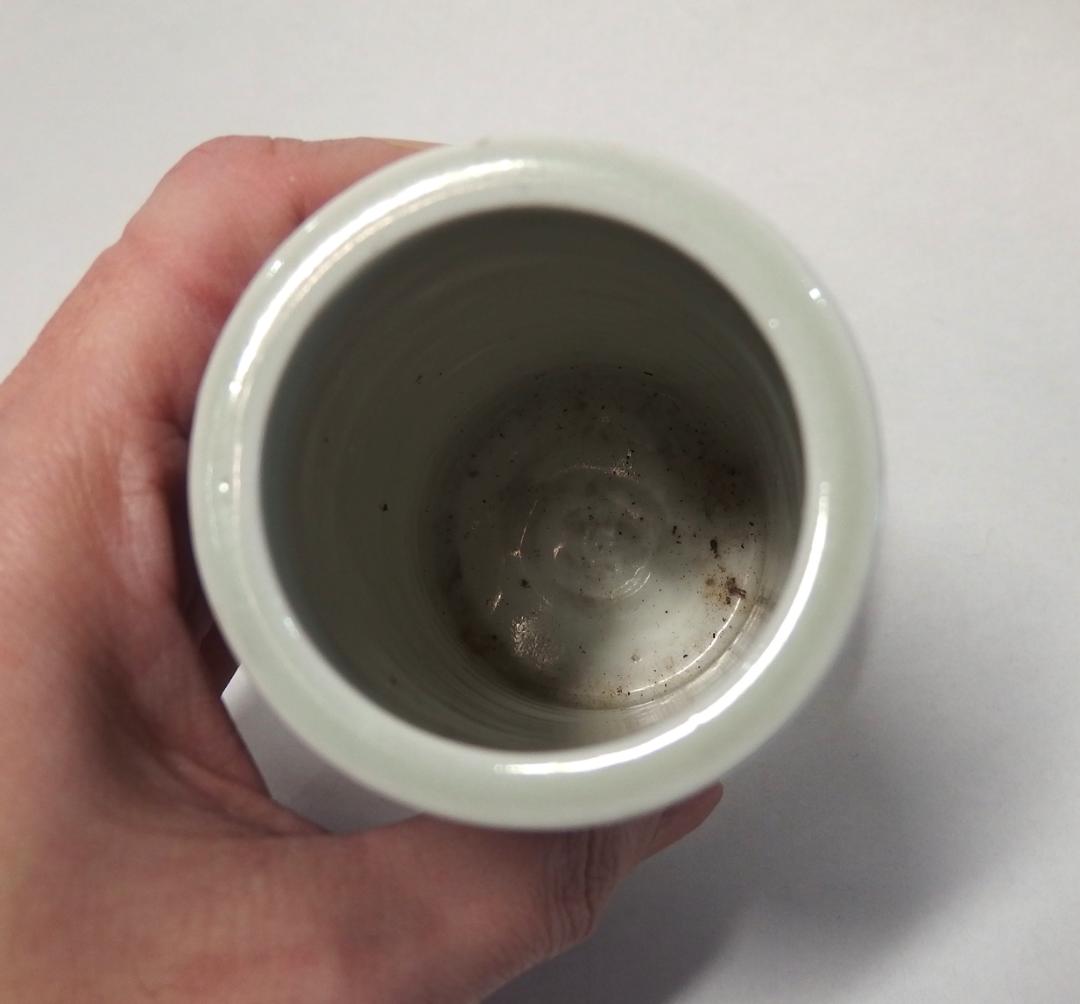 古伊万里染付鉄線図筆筒/クレマチス/文房具/珍品