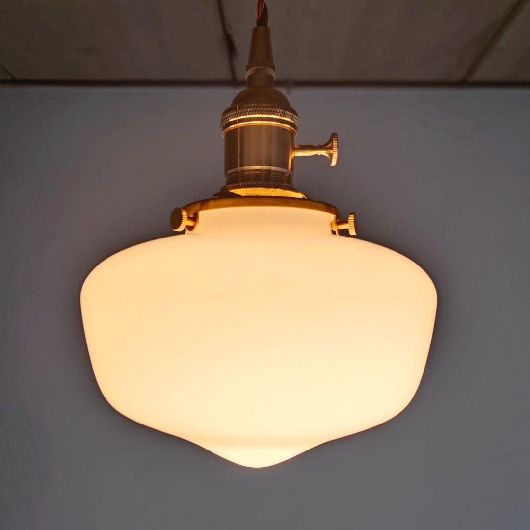 ミルクガラス　ペンダントライト ガラスシェード　迅速発送