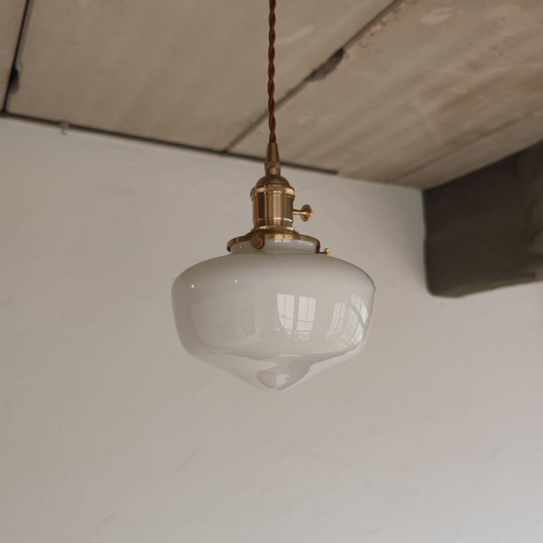 ミルクガラス　ペンダントライト ガラスシェード　迅速発送