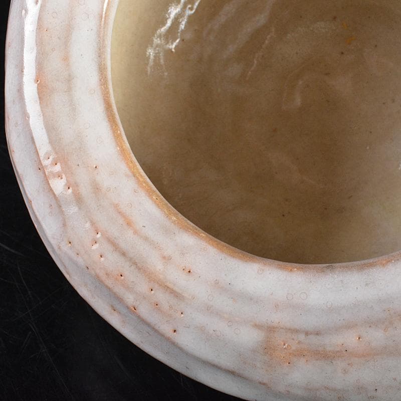 茶道具　印南窯　井上方竹造　瓢箪　水指　共布　堀内宗完極め箱　M R6801