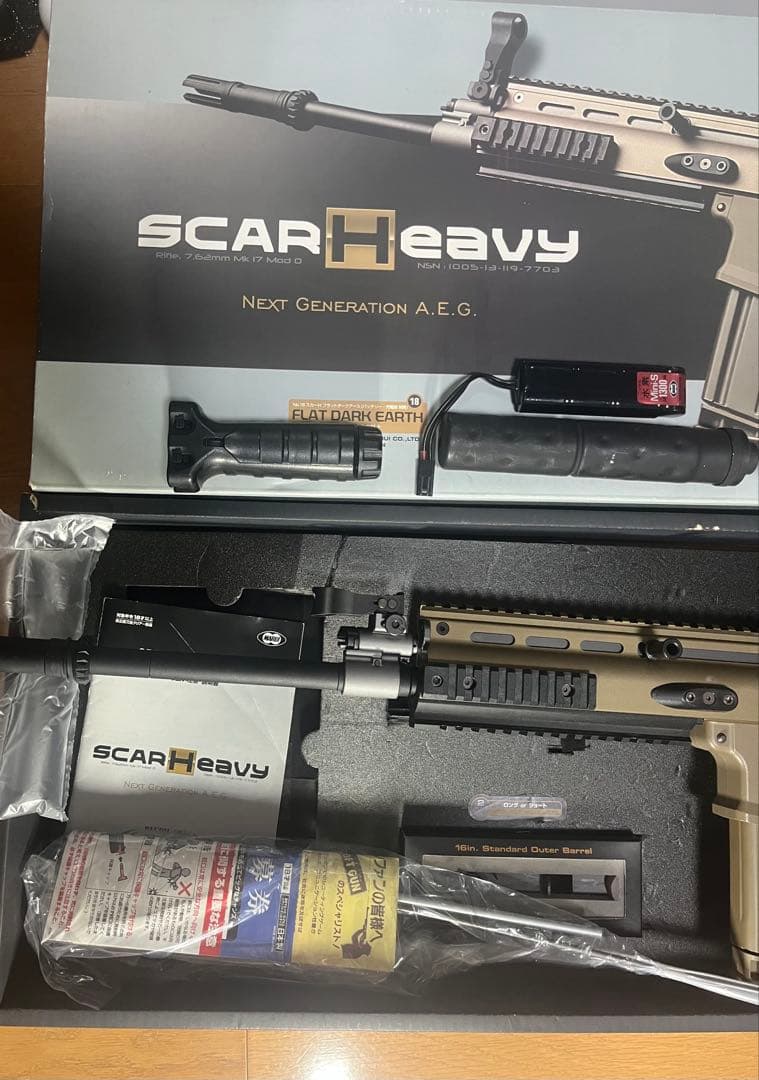 SCAR Heavy 次世代電動ガン フラットダークアース　オプションパーツ多数