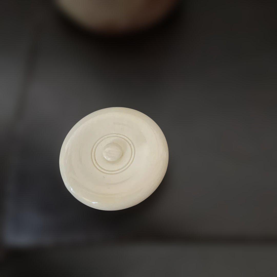 ☆茶3 美品　伊勢崎競　備前肩衝茶入　共箱　出来良