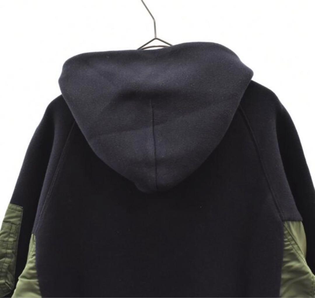 Sacai サカイ Sponge Sweat x MA-1 Hoodie