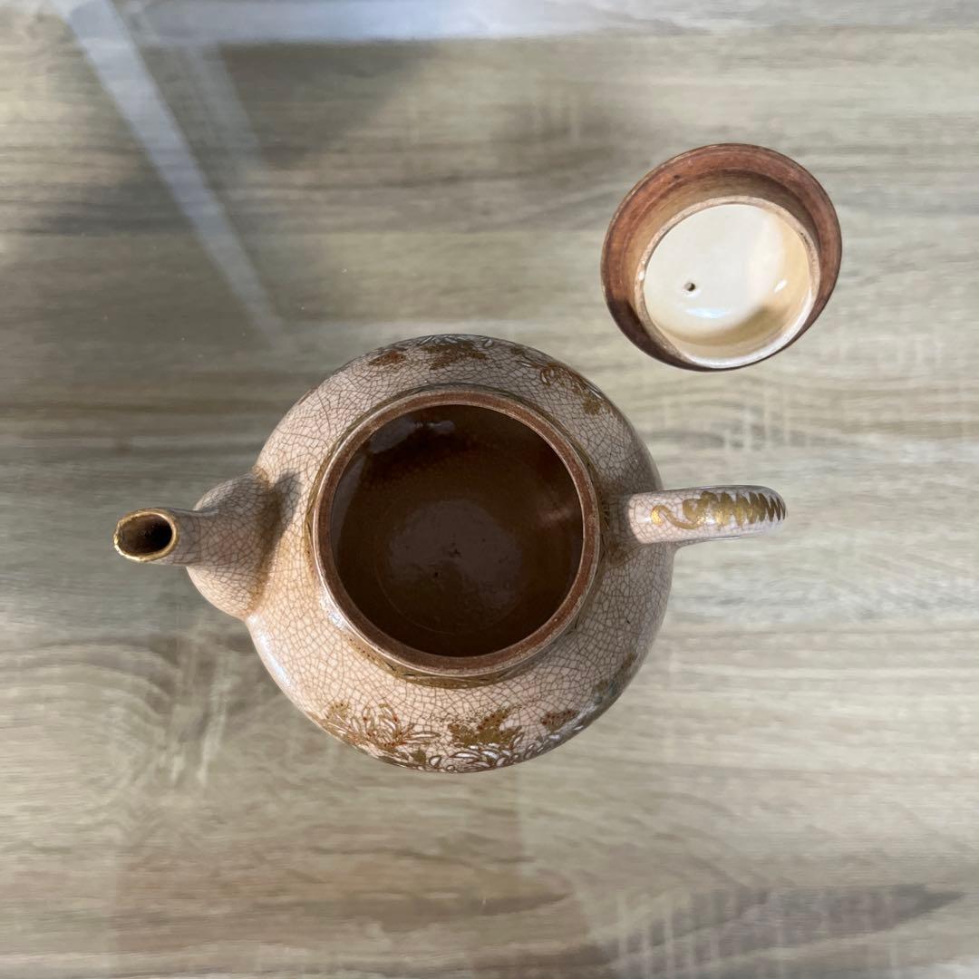 骨董　古薩摩　薩摩焼　精密絵付け　画作品　急須　茶器　湯呑み　各１客２種