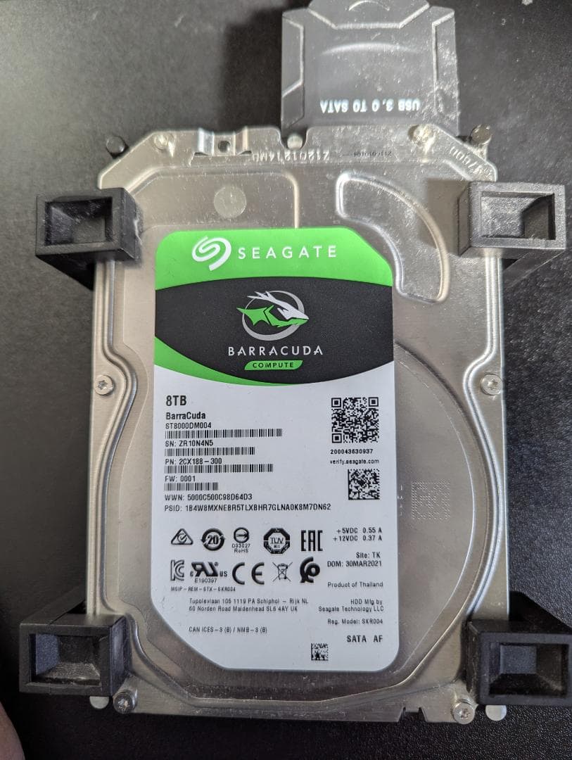 Seagate HDD 8TB 正常 5台 ジャンピエール